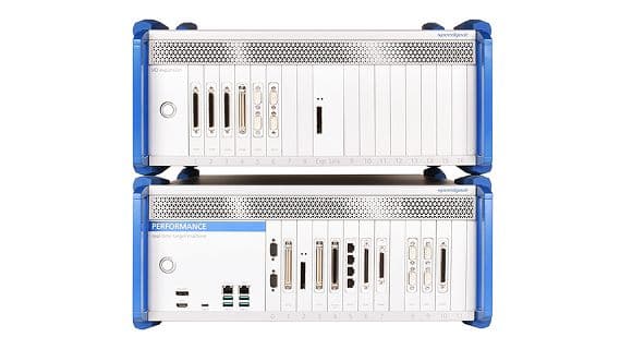 Expansion unit on top with 16 additional slots, connected to base unit with 11 I/O slots. Front I/O access.